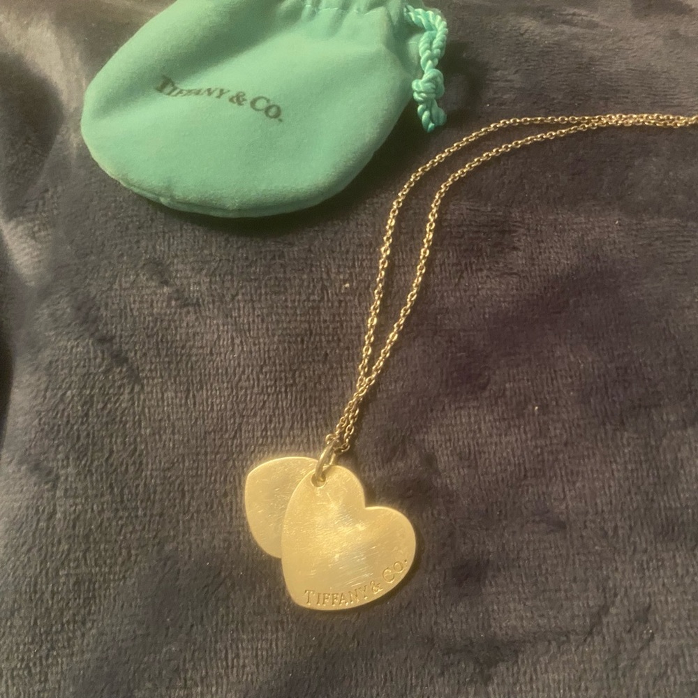 Tiffany double heart necklace